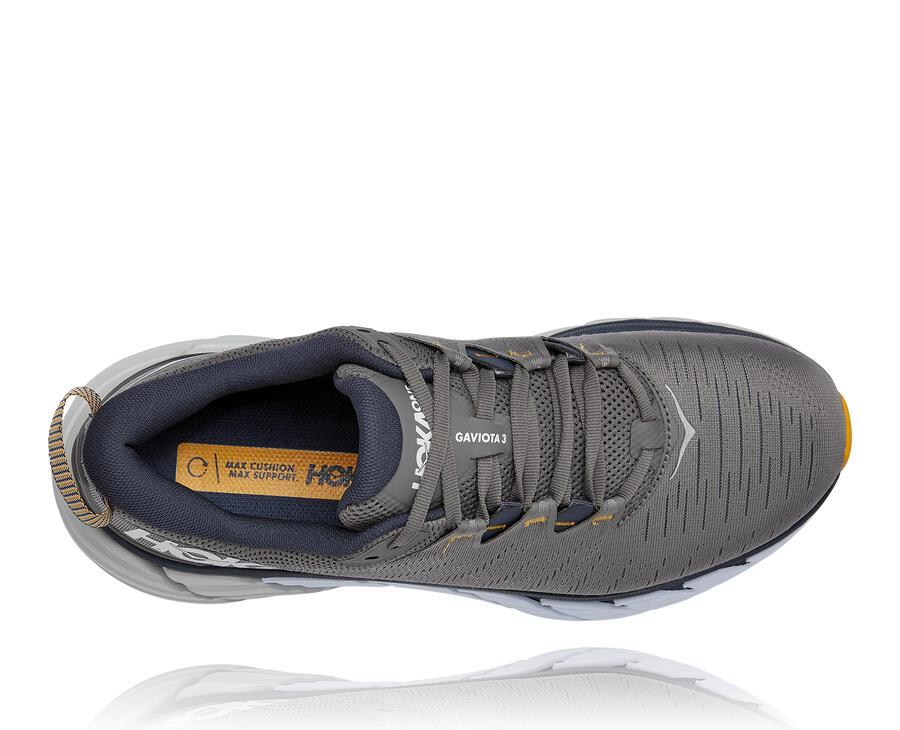 Hoka One One Running Shoes Mens Grey - Gaviota 3 - 09756TXZQ